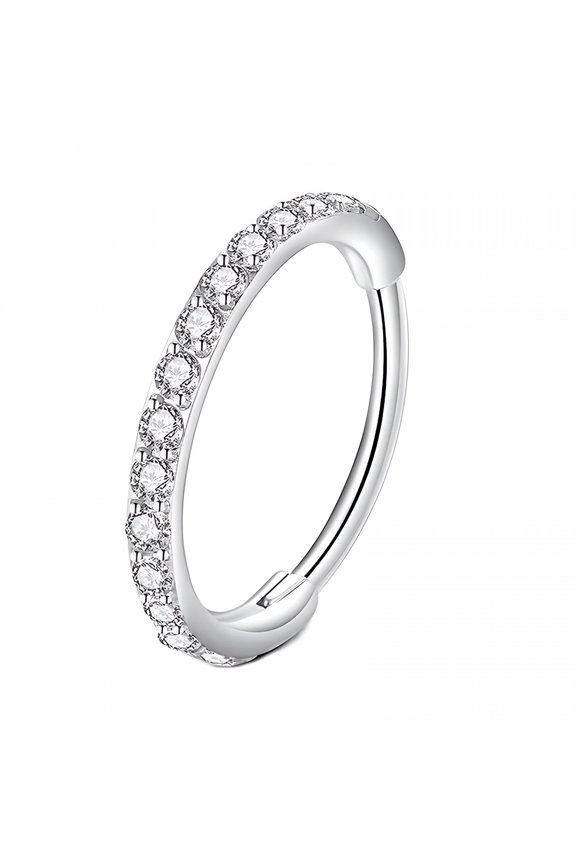 2026 New Silver Hinged Nose Rings Hoops for Women, Piercing Jewelry Stainless Steel Jewelry, Silver for Upper Earring Piercing Conch for Nose, Ear, Helix, Cartilage, Piercing Jewelry
