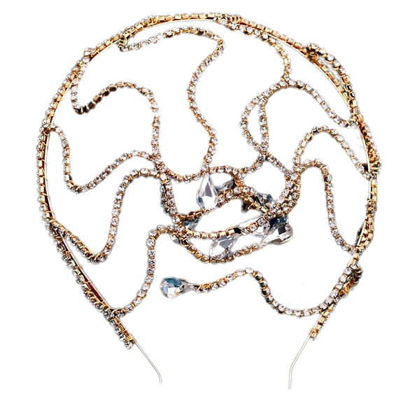 DESIGNICE 2026 New Snake Headband Medusa Crown Headpiece Rhinestone Crystal Bridal Headband Wedding Medusa Headpiece