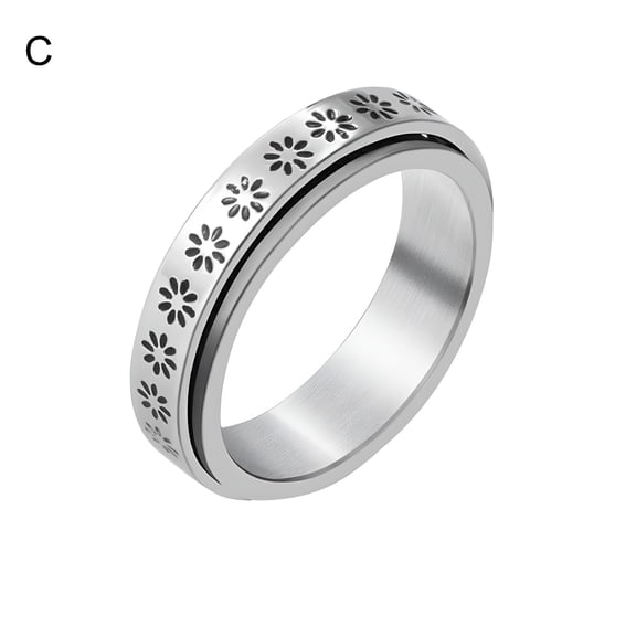DESIGNICE 2026 New Spinner Rings Long Lasting Unisex Anti-Rust Alloy Moon Star Fidget Ring Stress Relieving Anxiety Ring for Daily Wear, Party, Casual, Gifts