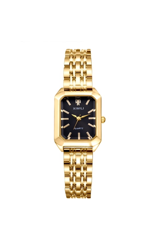 2026 New Square Watches for Women, Gold Stainless Steel Bracelet Ladies Small Face Watches, Dainty Waterproof Women'S Wrist Watches for Work, Casual, Party, Travel