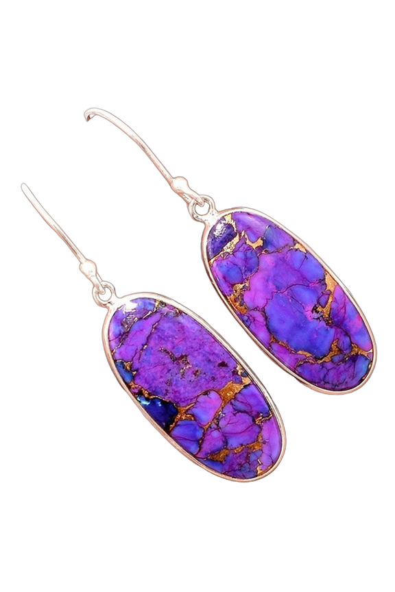 2026 New Sterling Silver Earrings Amorous Stone Color Combination Earrings Silver Cute and Small for Daily Wear Party Casual Travel 925 Sterling Silver Earrings Purple