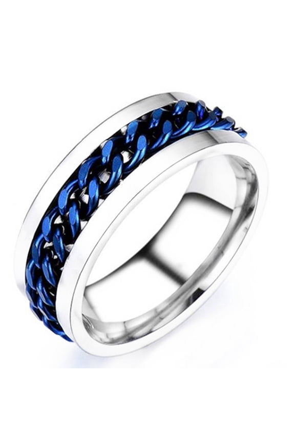 2026 New Sterling Silver Rings ,Elegant and Masculine Rings for Men,Strong and Resilient Construction Rings,Blue,Combination1,