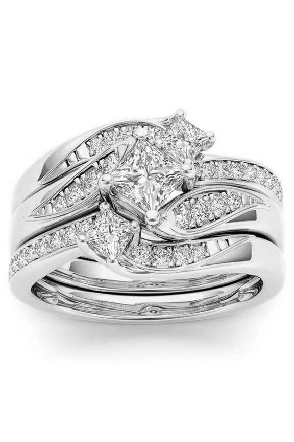 2026 New Sterling Silver Rings Lightweight Jewelry Rings Confidence Boosting Rings for Women for Party Dating Gift Silver Combination1