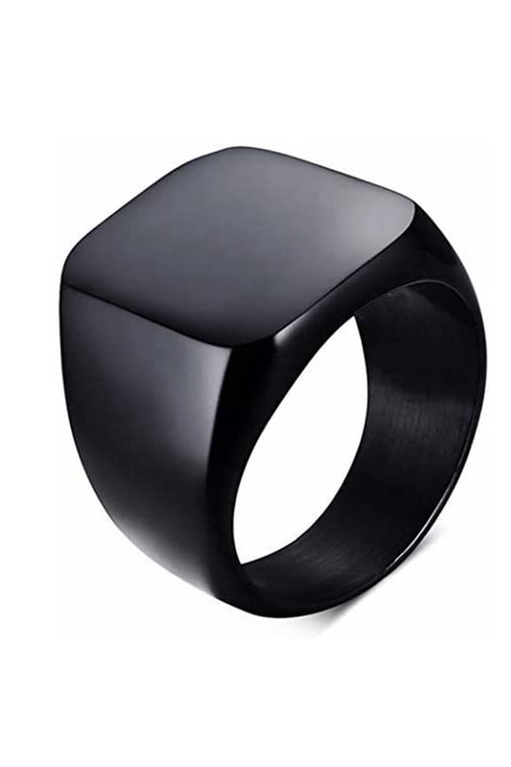 2026 New Sterling Silver Rings Modern Fashion Appeal Rings for Men Sleek and Simple Power Rings for Daily Wear Work Party Black Combination2