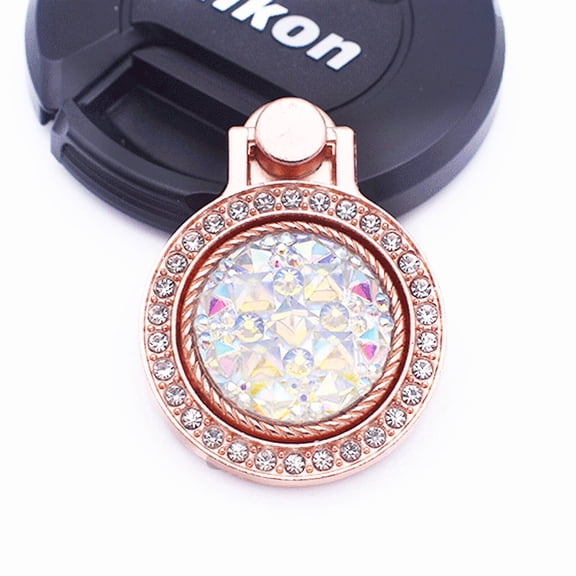 DESIGNICE 2026 New Sterling Silver Rings Multi Functional Design Metal Phone Grip 360Rotatable Viewing Angle Phone Holder for Home Office Travel Rosegold Combination1
