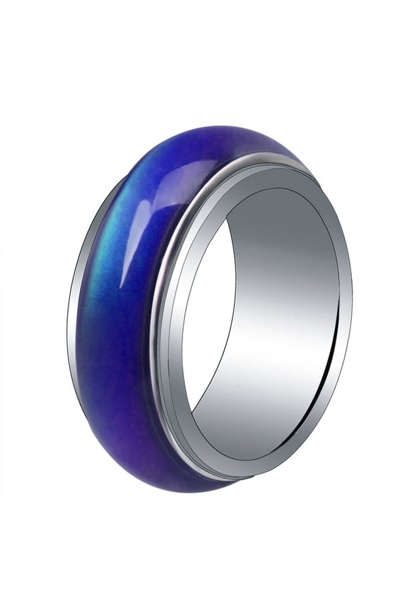 2026 New Sterling Silver Rings Temperature Sensitive Color Change Technology Ring Enhanced Sensory Experience Ring Combination4 for Daily Wear Parties Gifts Special Occasions