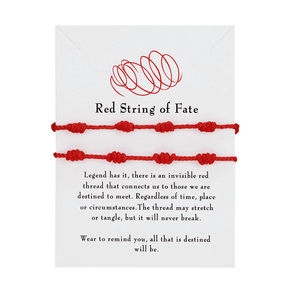 DESIGNICE 2026 New String Bracelets Protective Rope with Knot Bracelets for Women Lucky Red Rope Embroidery Kit Style 3, for Daily Wear, Fashion Accessories, Gifts, Good Luck Charm, Casual Outings