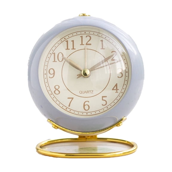 DESIGNICE 2026 New Tabletop Clock Gentle Glow Nightlight Table Clock Silent Metal Frame Desk Clock with Curved Glass for Home Or Office for Home Decor Office Desk Nightstand Relaxation Gift Bedroom.