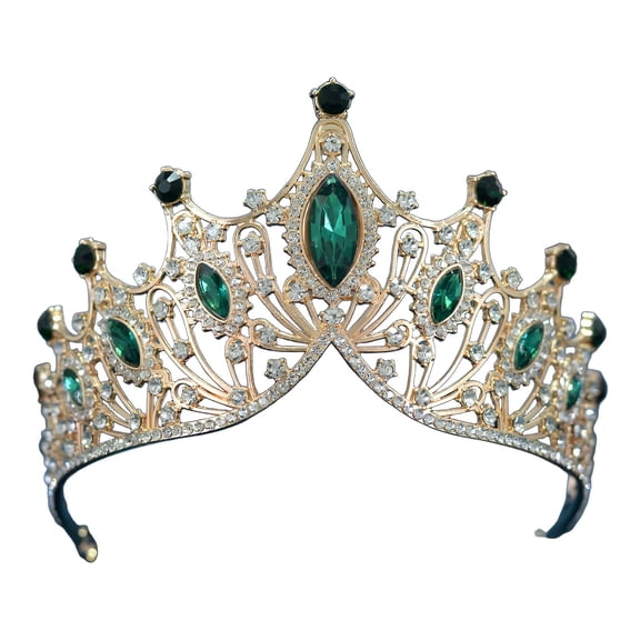 DESIGNICE 2026 New Tiaras for Women,5.71*2.76" Gold Tiara,Rhinestones Princess Tiara
