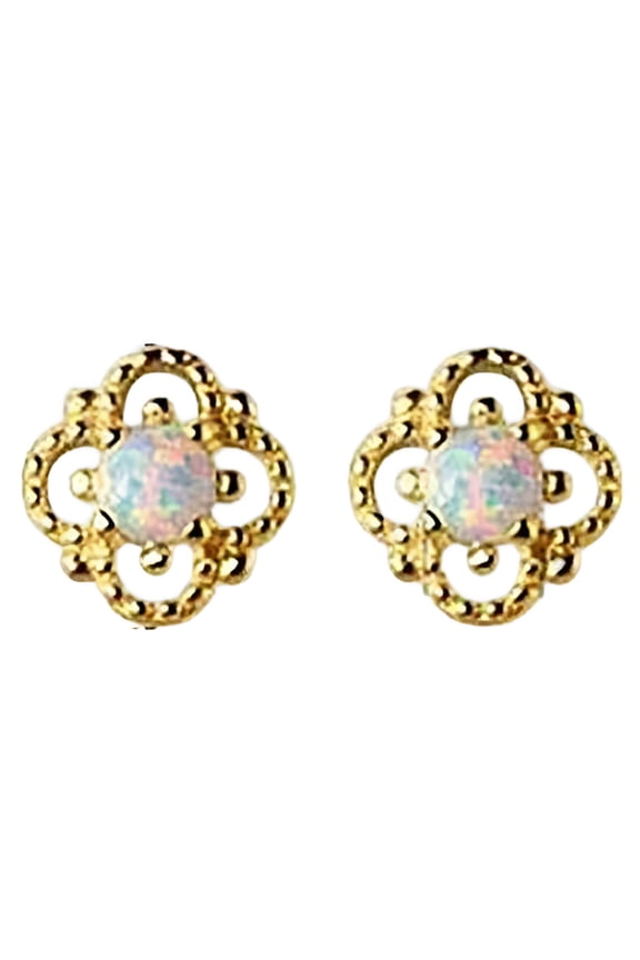 2026 New Tiny Opal Vintage Studs Earrings,Moonstone Studs,Gold Silver Dainty Earrings,Tiny Gem Studs Earrings for Women,Shiny Sterling Silver Studs