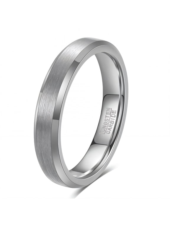 2026 New Tungsten Rings for Men Crisp Contours Mens Wedding Band Snug Fit Groove Ring for Weddings Engagements Daily Wear Anniversaries Fashion Events