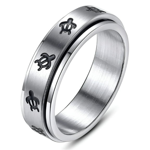 DESIGNICE 2026 New Turtle Spinner Ring for Women Anxiety Relief Fidget Ring (8 In) for Daily Wear,Work,Office,Travel,Gift