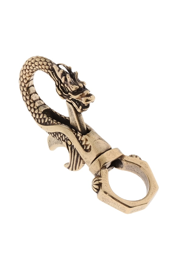 2026 New Vintage Brass Keychain Handmade Key Chain Keyring Carabiner Clip Bottle Opener for Keys, Bags, Camping, Outdoor, Everyday Carry