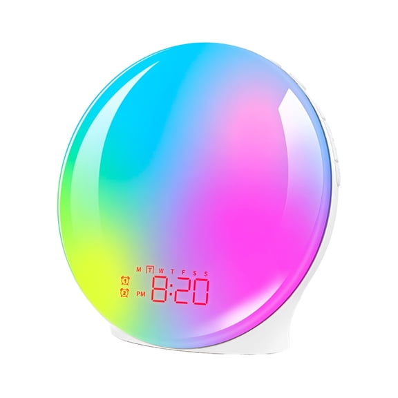 DESIGNICE 2026 New Wake Up Light 360 Led Screen Sunrise Sunset Simulation Alarm Clock for Bedrooms, Home, Morning Routines, Relaxation, Sleep Improvement, Office