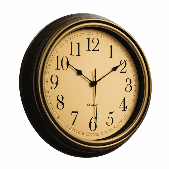 DESIGNICE 2026 New Wall Clock,Classic American Vintage Design Small Wall Clock,Distressed Vintage Dial with Dual Numerals Wall Clocks Battery Operated,Style2
