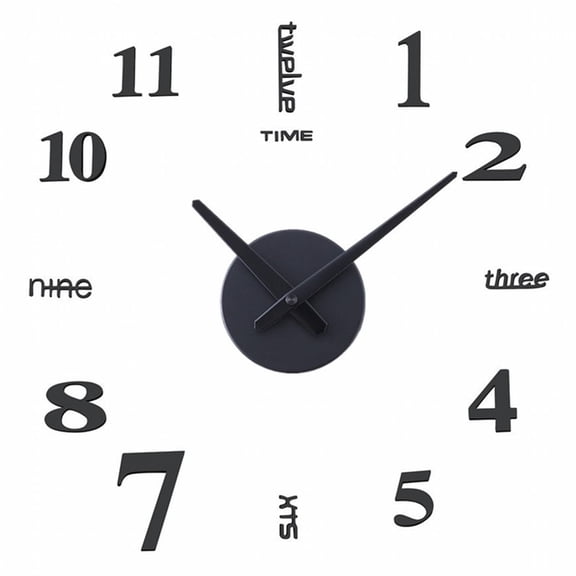 DESIGNICE 2026 New Wall Clock Easy Installation Modern Wall Clock Stylish & Functional Clocks for Living Room for Home Office Bedroom Kitchen Decor Black B 70Cm