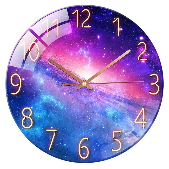 DESIGNICE 2026 New Wall Clock Elegant Transparent Clock Large Wall Clock Metal Hands Quiet Timekeeping Kitchen Clock Style6 for Living Room Kitchen Office Bedroom Hallway Study