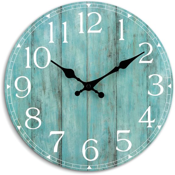 DESIGNICE 2026 New Wall Clock,Silent Non Ticking Wall Clocks Battery Operated,Rustic Wooden Clocks Decorative for Kitchen,Bathroom,Bedroom,Living Room,(8")
