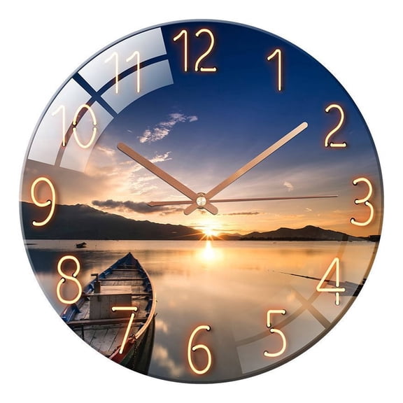 DESIGNICE 2026 New Wall Clock Silent Quartz Mechanism Kitchen Clock Copper Hand Tips Elegant Design Wall Clocks Battery Operated Style10 for Living Room Kitchen Office Bedroom Hallway.