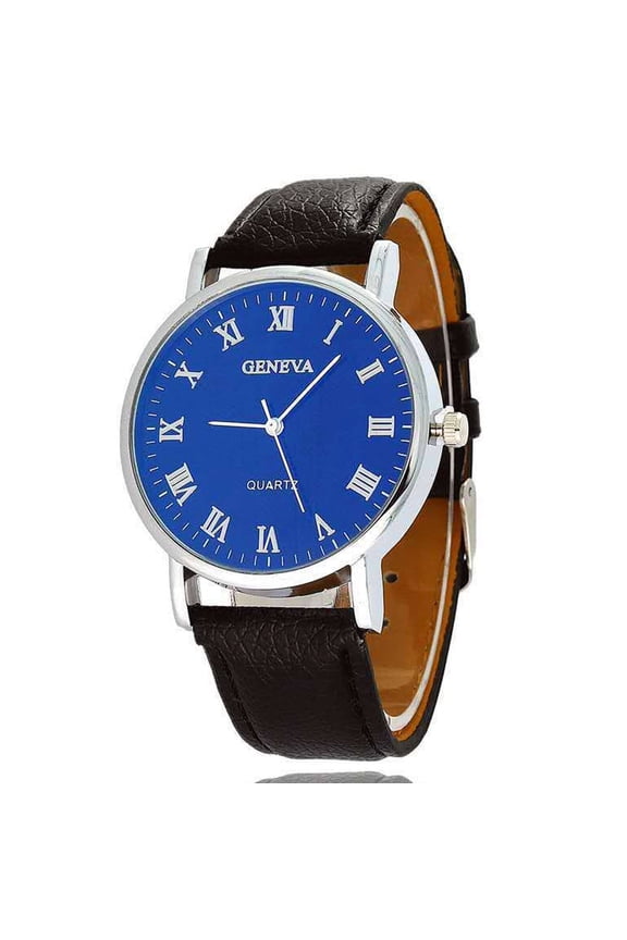 2026 New Watches for Men,Blue Light Design Analog Watch,Roman Numerals Stylish Minimalist Look Men'S Watches,For Business,Casual,Office,Party,Gift,Black
