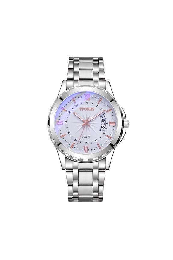 2026 New Watches for Men, Men'S Classic Casual Quartz Watch, Night Light Hand, Stainless Business Steel Strap Roman Numerals Date Watch, Men'S Wrist Watches