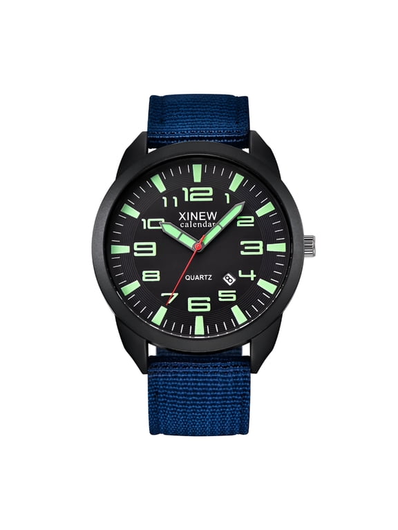 2026 New Wind Up Watch for Men No Battery Outdoor Mens Date Stainless Steel Sports Analog Quartz Wrist Watch,Analog Watch,Men'S Wrist Watches,Sport Watches for Men