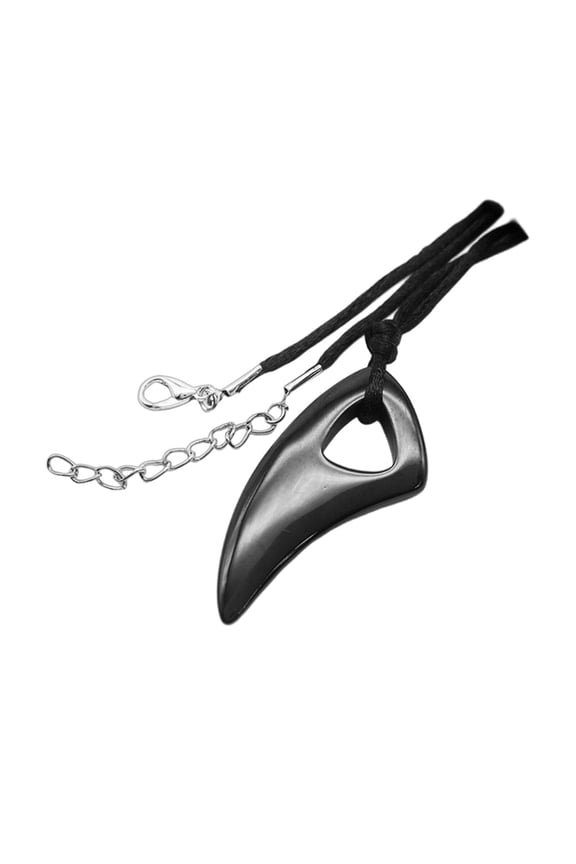2026 New Wolf Tooth Pendant Necklace Not Easily Faded Wolf Teeth Pendant Couple Design Dainty Heart Choker Black Black Rope