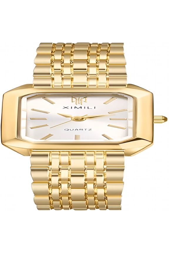 2026 New Women'S Bracelet Square Watches: Gold Silver Stainless Steel Strap Analog Quartz Elegant Wrist Watches for Work,Party,Meeting,Dating,Travel,Daily