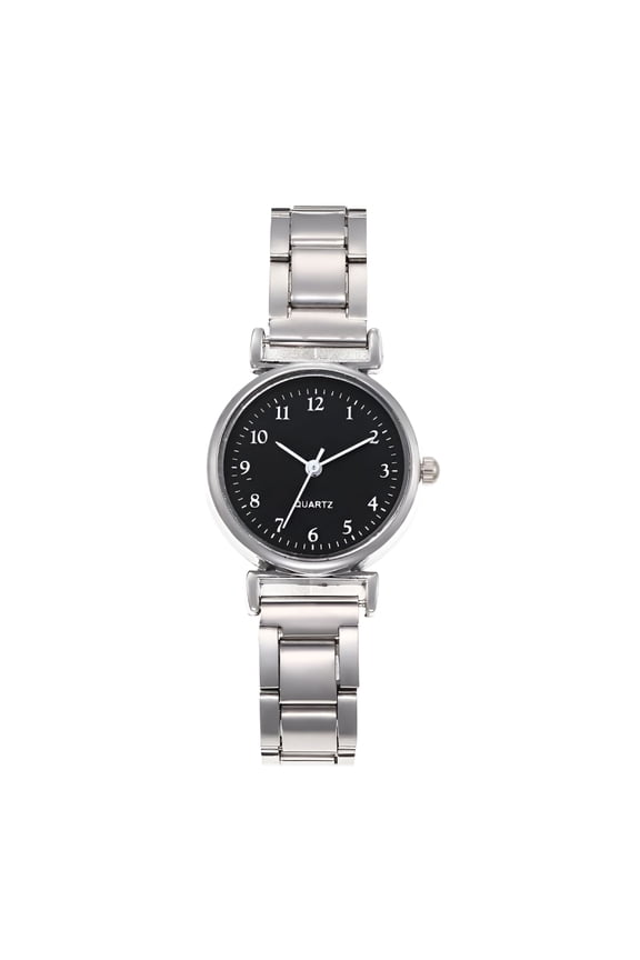 2026 New Women Strap Quartz Watches Wrist Strap Round Watch Easy Read Number Dial Classical Office Ladies Fashion Adjustable Stainless Steel Silverblack
