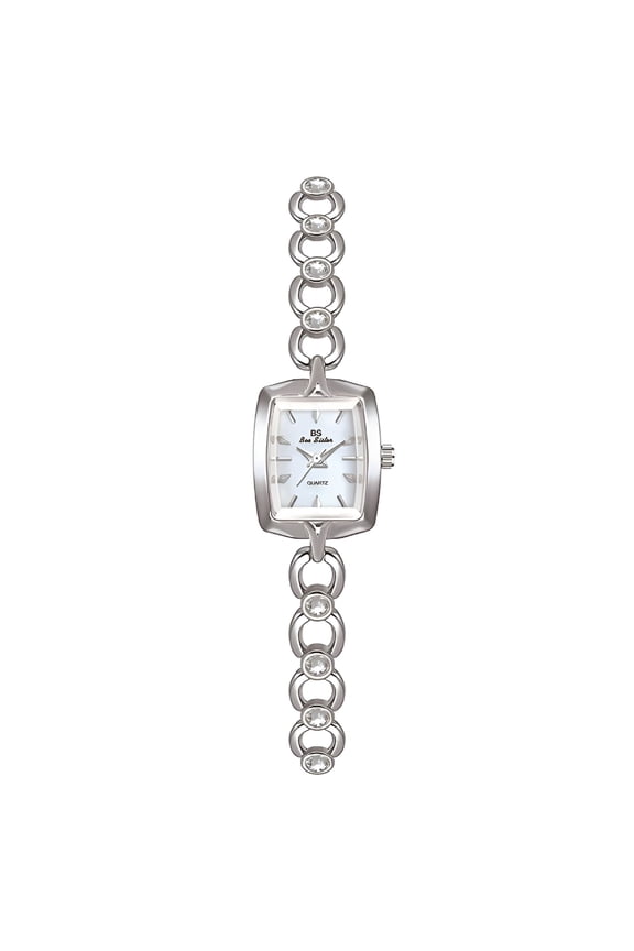 2026 New Women Wrist Quartz Watch Round Small Dial Number Easy Read Rhinestone Sparkle Chain Buckle Classic Vintage Stainless Steel Strap Silver for Office,Party,Casual,Daily Wear