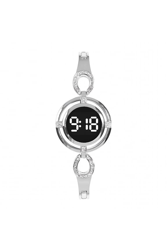 2026 New Women Wristwatch Round Dial Led Night Light Accurate Time Display Scratch Resistant Smooth Surface Electronic Watch for Daily Use