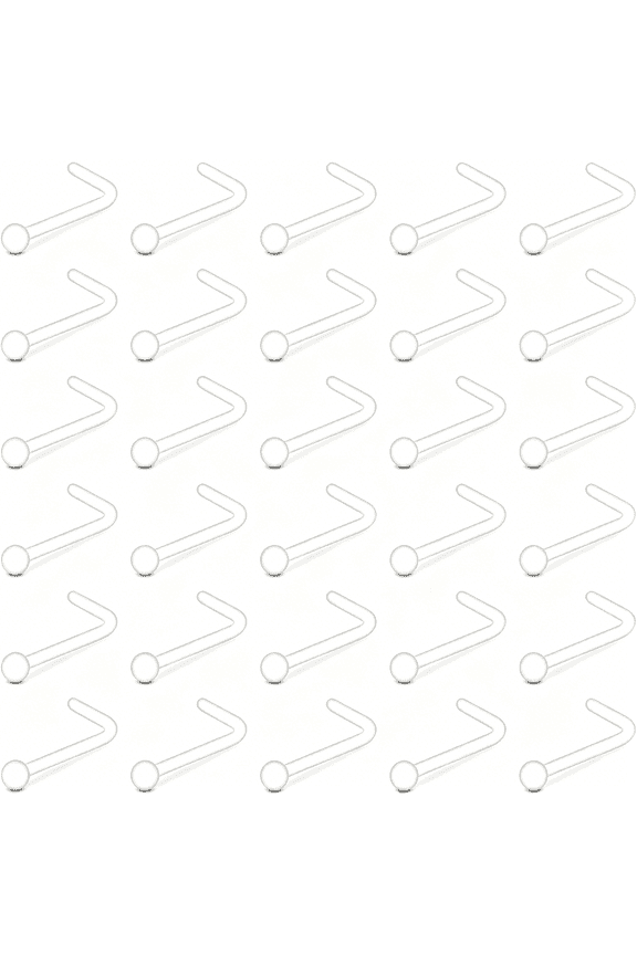 20G 18G Clear Nose Studs for Work Clear Nose Rings for Work Clear Nose Piercing Plastic Nose Rings for Surgery Invisible Nose Ring Retainer Clear Nose Ring Spacers Nose Retainers