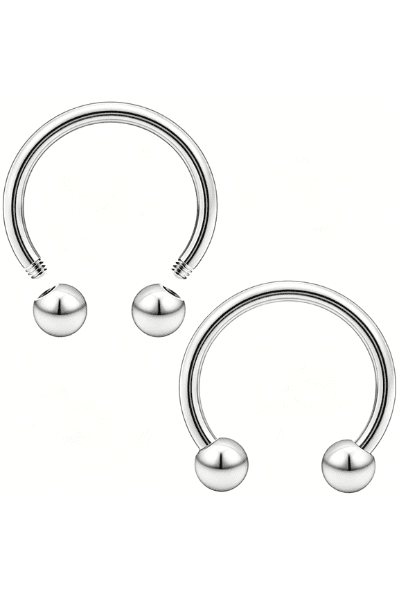 20G-2G Titanium Septum Rings Nose Ring Hoops Circular Barbell Snug Tragus Rook Daith Cartilage Earring Sneke Bites Lip Ring Hoop Piercing Jewelry