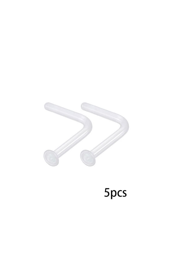 20G Clear Nose Studs-Bioflex L-Shaped Nose Retainers-Clear Nose Rings for Work-Small&Flexible Nostril Stud Piercing
