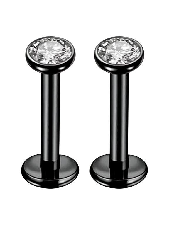 20G Tragus Piercing Jewelry 3mm Stainless Steel Flat Back Cartilage Earrings Nose Rings Studs for Women Created-Opal Lip Helix Conch Labret Monroe Medusa Piercing Jewelry