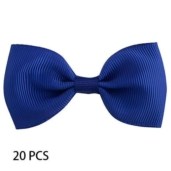 DESIGNICE 20Pcs Hair Bows,2.75" Barrette Clips,Solid Color Fabric Bows for Toddler Girls