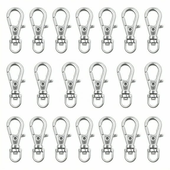 DESIGNICE 20Pcs Keychain Clip,Convenient Spring Hook Key Chain Hooks,Effortless Attachment Keychain Kit,Style2