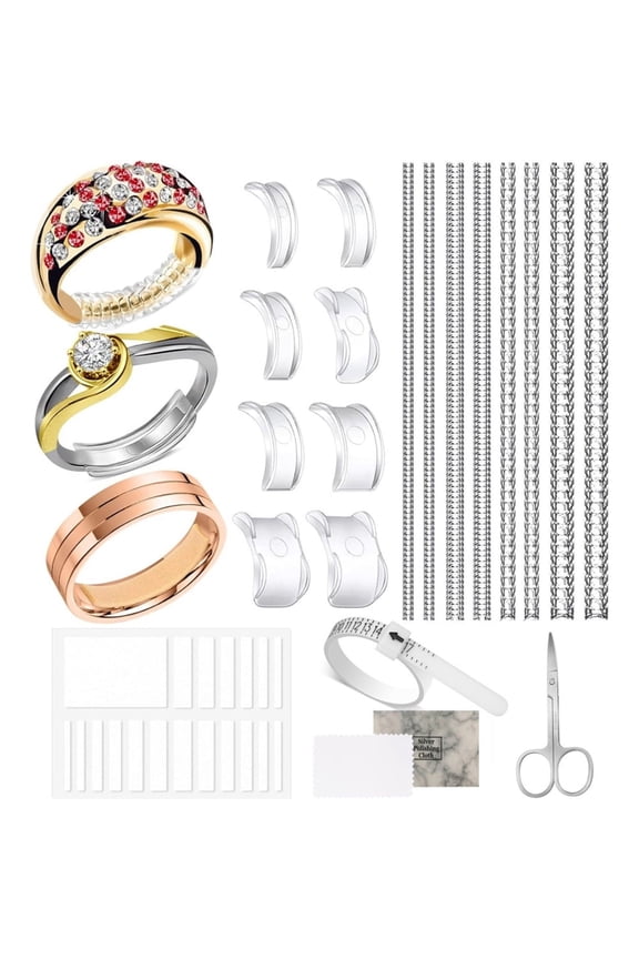 20Pcs Ring Sizer Adjuster for Loose Rings Invisible Ring Spacers Guards Kit,Ring Size Adjuster,Ring Adjuster for Loose Rings Women