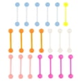 thumbnail image 1 of DESIGNICE 20pcs Colorful Acrylic Barbell Nipple Bar Piercing 1.8mm Jewelry, 1 of 4