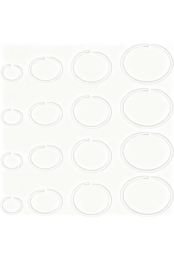 24 Pcs Clear Nose Rings Clear Septum Ring,Plastic Hoop Ear Retainers,Plastic Nose Rings for Surgery (6/8/10/12mm)