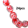 thumbnail image 1 of DESIGNICE 24Pcs Beads for Jewelry Making Jewelry Making Clay Beads Loose Crystal Beads Glass Beads Red, 1 of 2