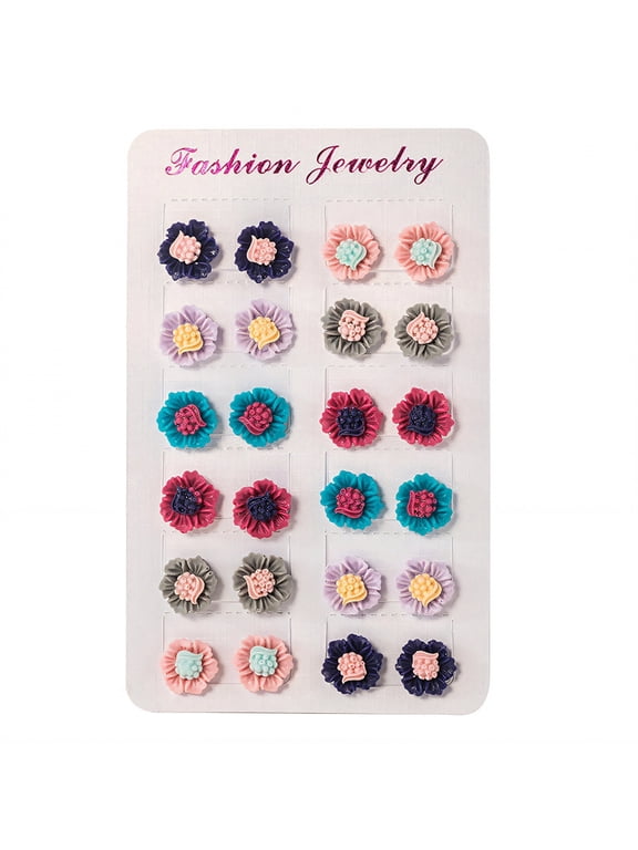 24Pcs Stud Earrings for Women, Soft Contact Stud Earrings for Women Hypoallergenic, Lean Structure Earring Studs for Women Flat Back Stud Earrings, Style1