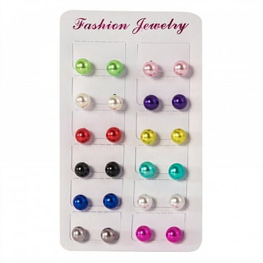 DESIGNICE 24Pcs Stud Earrings for Women,Bare Feel Stud Earrings for Women Hypoallergenic,Silky Surface Flat Back Stud Earrings,Style1