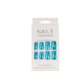 thumbnail image 1 of DESIGNICE 25Pcs Fake Nails,Natural Aesthetic Nails Press Ons,High Shine Effect Easy to Wear Press on Nails for Women,Blue,Blue, 1 of 2