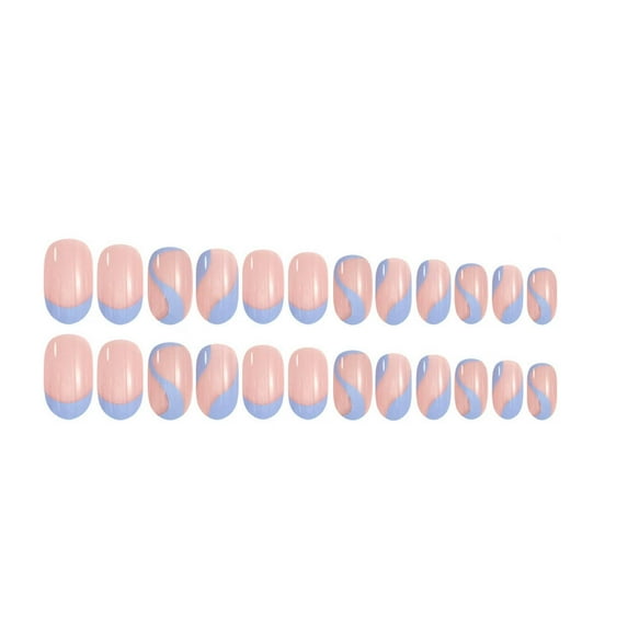 DESIGNICE 26Pcs Fake Nails,Vintage & Sexy Style Nails Press Ons,Convenient to Wear Ready-To-Wear Press on Nails for Women,Style1,Multicolor