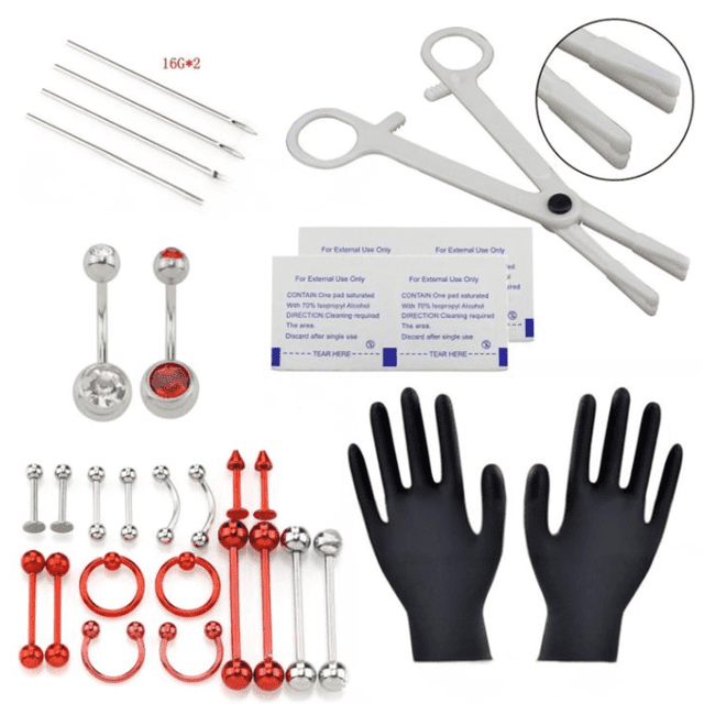 Preciser Kit DESIGNICE 28 PCS Piercing Kit,Made for Comfortable Use Nose Piercings ...