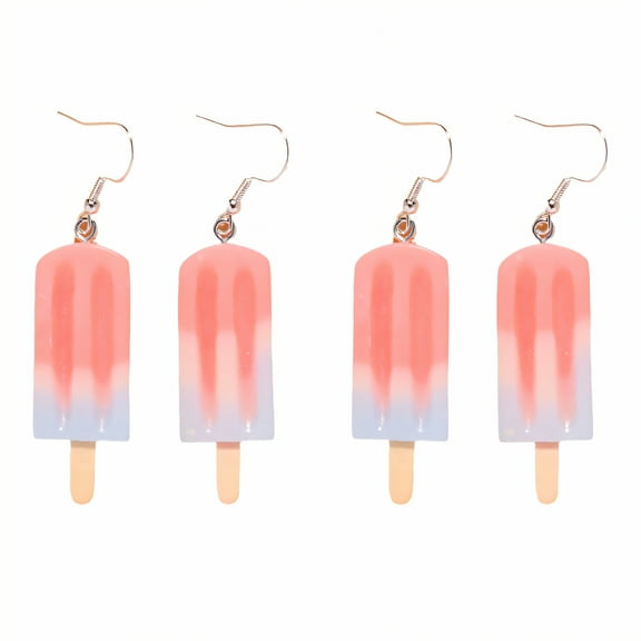 DESIGNICE 2Pairs Fun Earrings,Resin Earring Set,Realistic Food Design Cute Earrings for Women,Style1