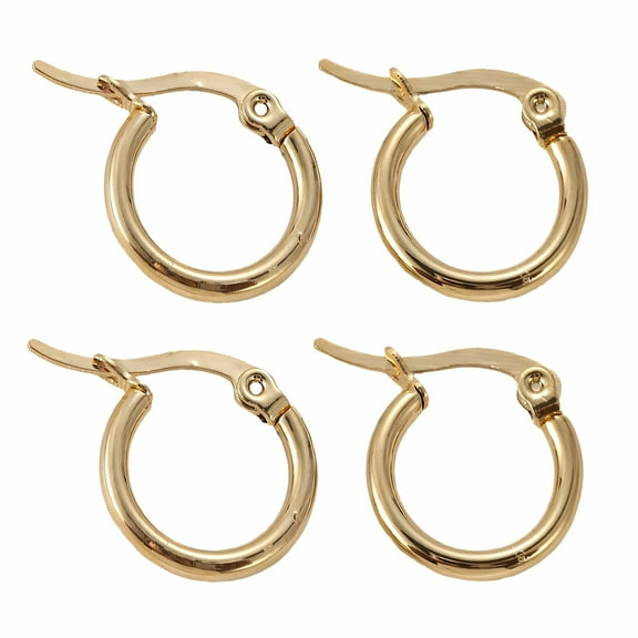 DESIGNICE 2Pairs Hoop Earrings,Stainless Steel Earring Charms,Striking Shape Hypoallergenic Earrings for Women,Style1