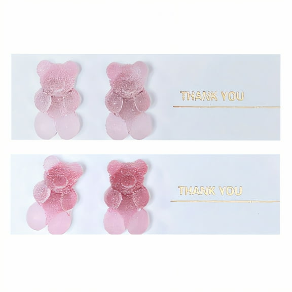 DESIGNICE 2Pairs Stud Earrings,Plastics and Resins Women'S Jewelry,Cute Bears Summer Earrings,Style1