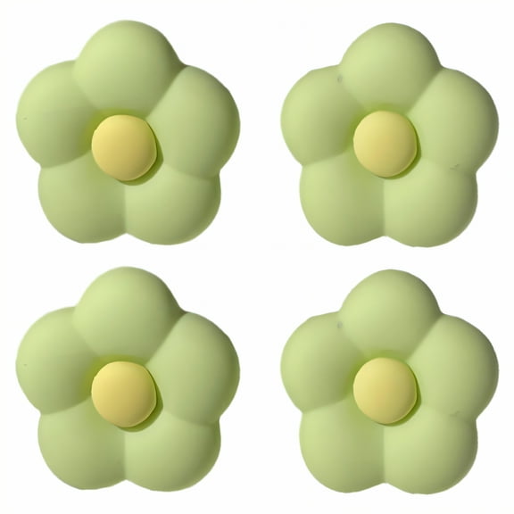 DESIGNICE 2Pairs Stud Earrings,Silver Plated Flower Earrings,Light Green Flower Teacher Earrings for Women,Style1